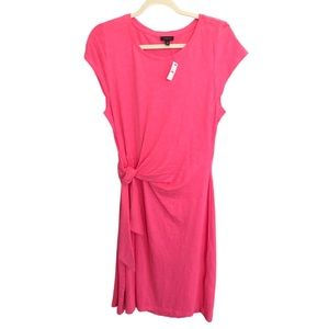 Talbots Faux Wrap Pink T-Shirt Dress. Lize L NWT